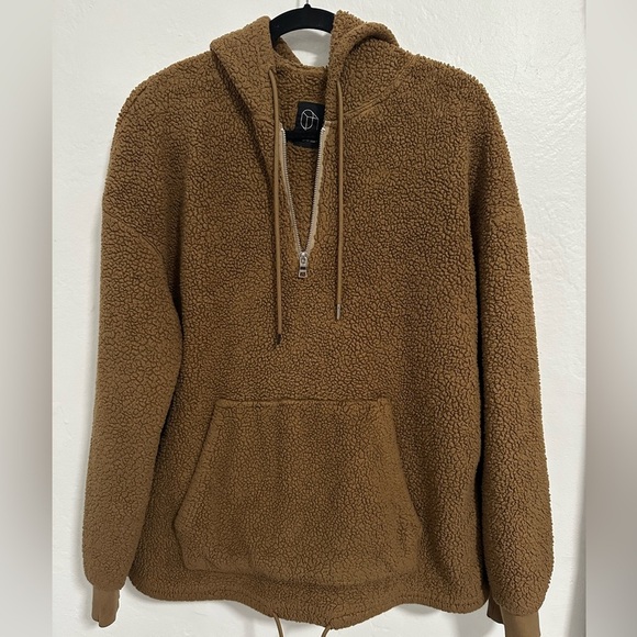 Original Use Other - Original Use Brown Sherpa Faux Fur Hoodie Pullover – Men’s Medium